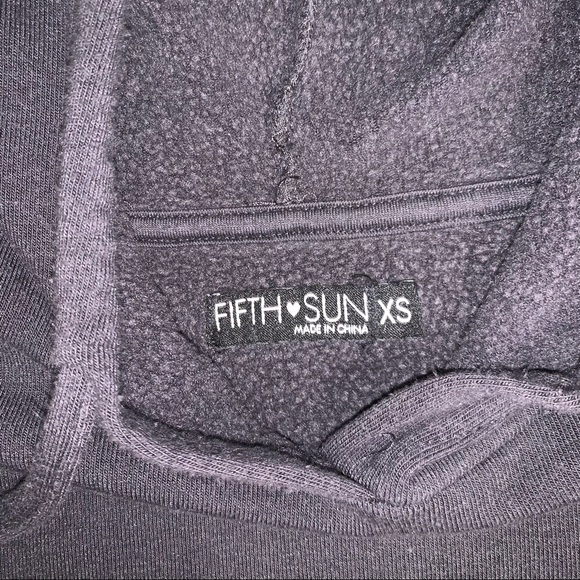 • Fifth Sun • Hoodie W  Kangaroo Pouch, Drawstring • - Picture 3 of 4